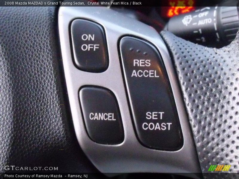 Crystal White Pearl Mica / Black 2008 Mazda MAZDA3 s Grand Touring Sedan