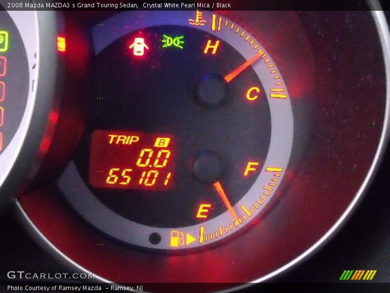 Crystal White Pearl Mica / Black 2008 Mazda MAZDA3 s Grand Touring Sedan