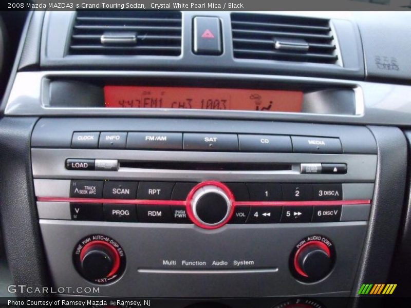 Crystal White Pearl Mica / Black 2008 Mazda MAZDA3 s Grand Touring Sedan