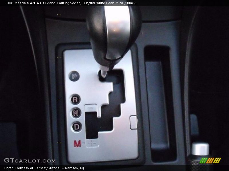 Crystal White Pearl Mica / Black 2008 Mazda MAZDA3 s Grand Touring Sedan