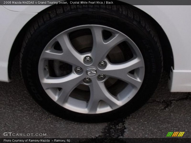 Crystal White Pearl Mica / Black 2008 Mazda MAZDA3 s Grand Touring Sedan