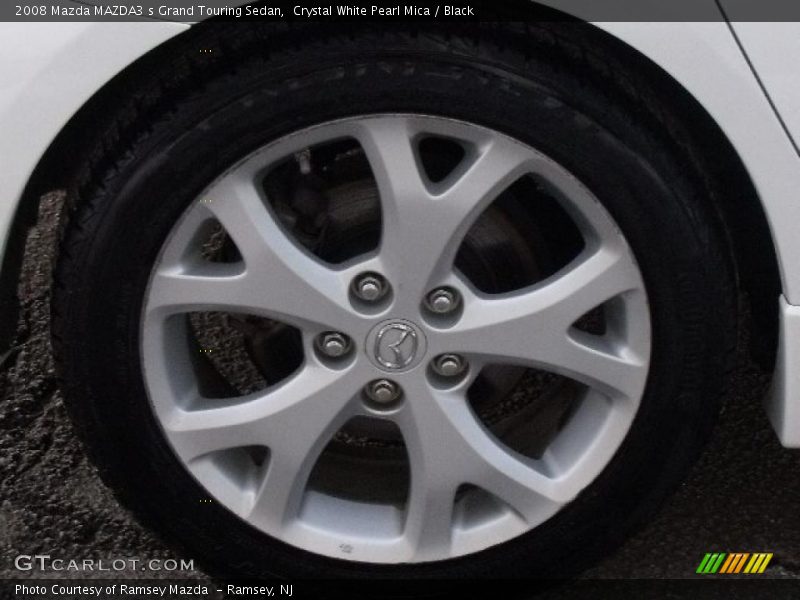 Crystal White Pearl Mica / Black 2008 Mazda MAZDA3 s Grand Touring Sedan