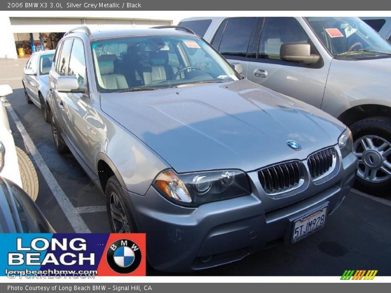 Silver Grey Metallic / Black 2006 BMW X3 3.0i