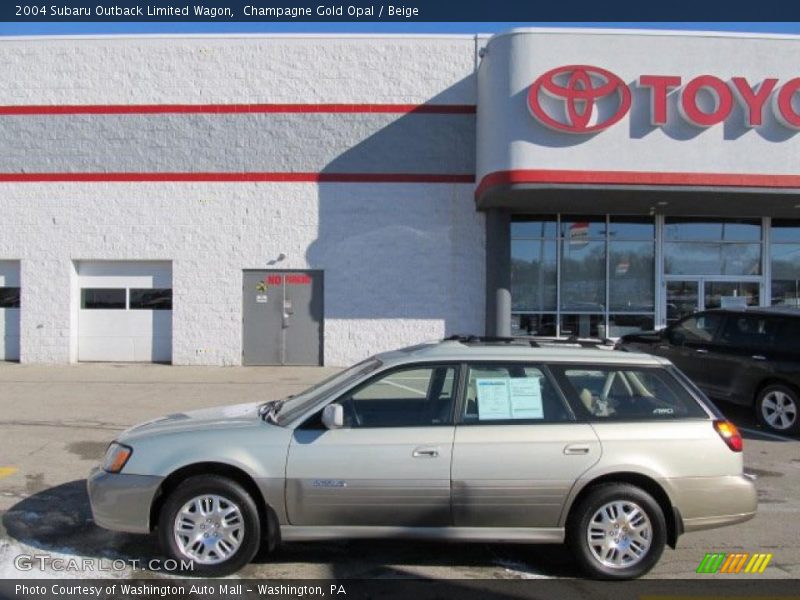 Champagne Gold Opal / Beige 2004 Subaru Outback Limited Wagon