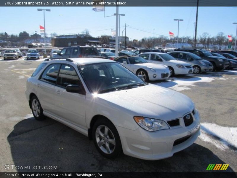 Satin White Pearl / Anthracite Black 2007 Subaru Impreza 2.5i Wagon