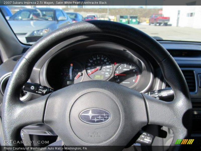 Satin White Pearl / Anthracite Black 2007 Subaru Impreza 2.5i Wagon