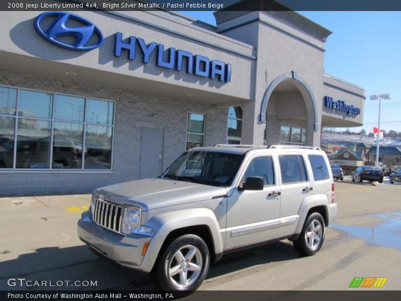 Bright Silver Metallic / Pastel Pebble Beige 2008 Jeep Liberty Limited 4x4