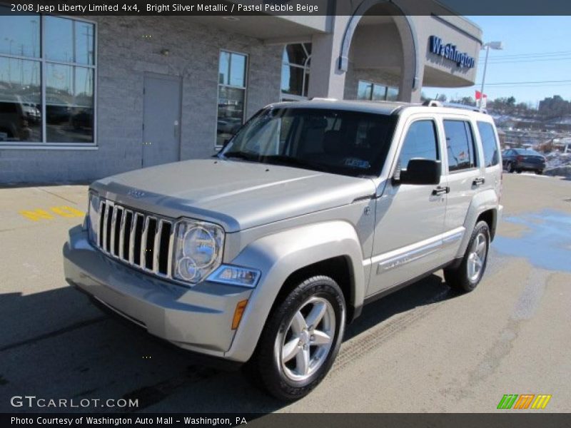 Bright Silver Metallic / Pastel Pebble Beige 2008 Jeep Liberty Limited 4x4