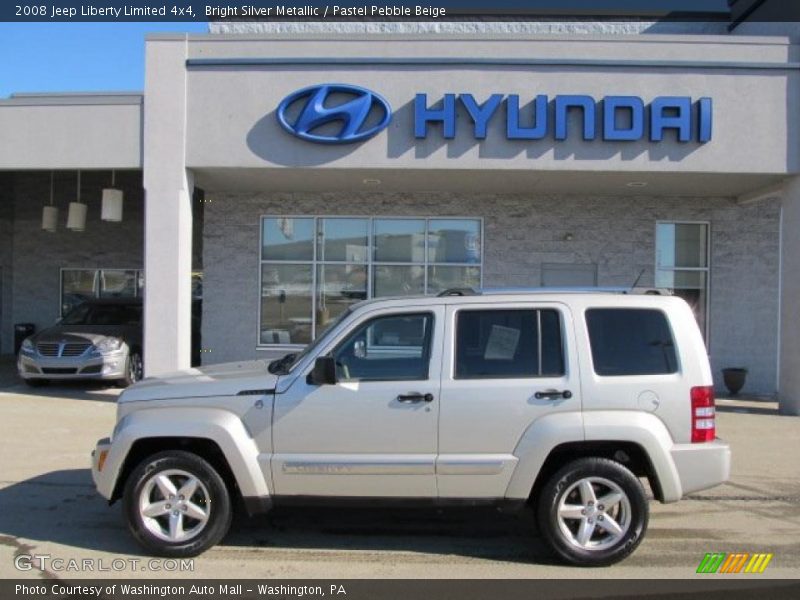 Bright Silver Metallic / Pastel Pebble Beige 2008 Jeep Liberty Limited 4x4