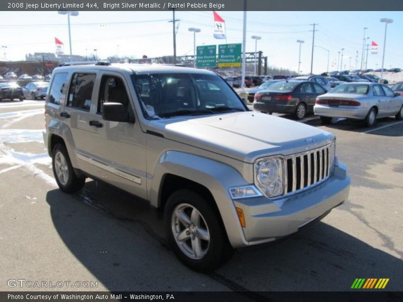 Bright Silver Metallic / Pastel Pebble Beige 2008 Jeep Liberty Limited 4x4