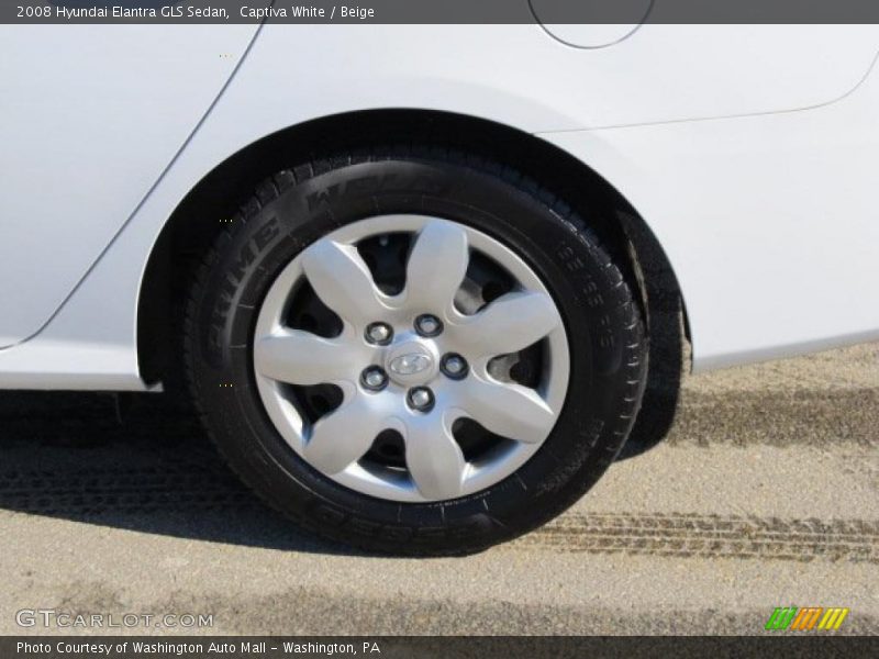 Captiva White / Beige 2008 Hyundai Elantra GLS Sedan