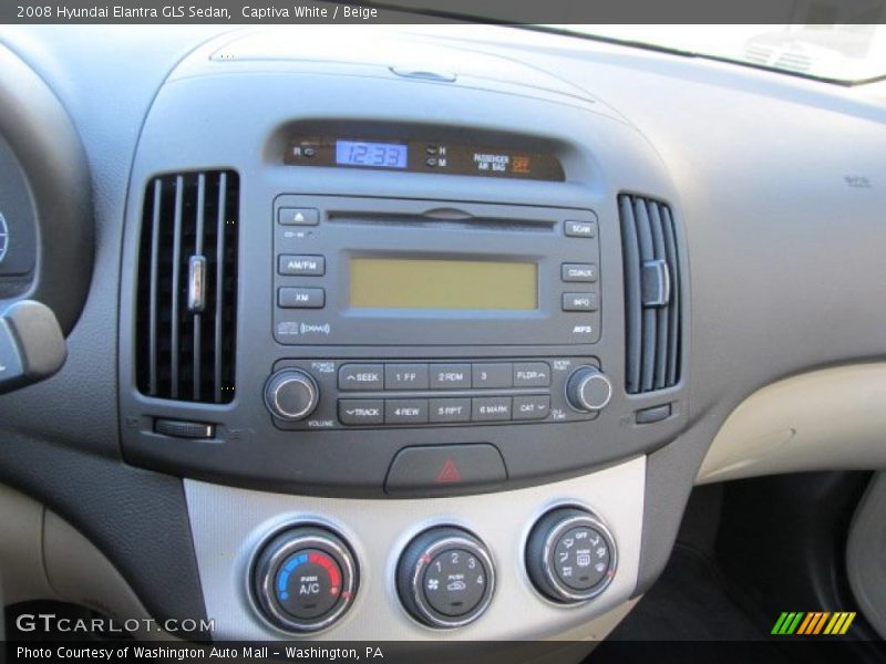 Captiva White / Beige 2008 Hyundai Elantra GLS Sedan