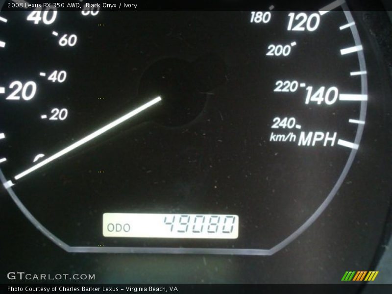 Black Onyx / Ivory 2008 Lexus RX 350 AWD