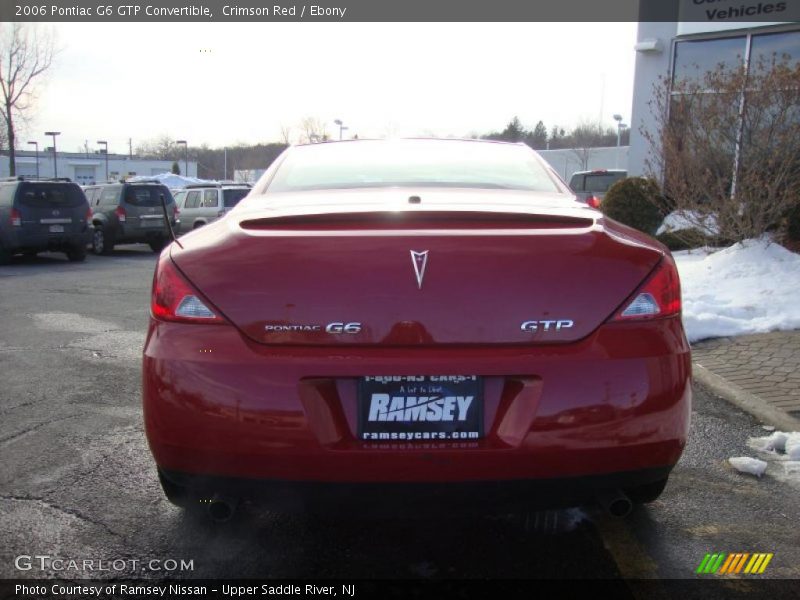 Crimson Red / Ebony 2006 Pontiac G6 GTP Convertible