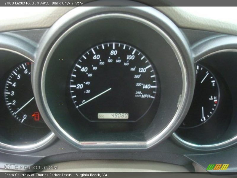 Black Onyx / Ivory 2008 Lexus RX 350 AWD