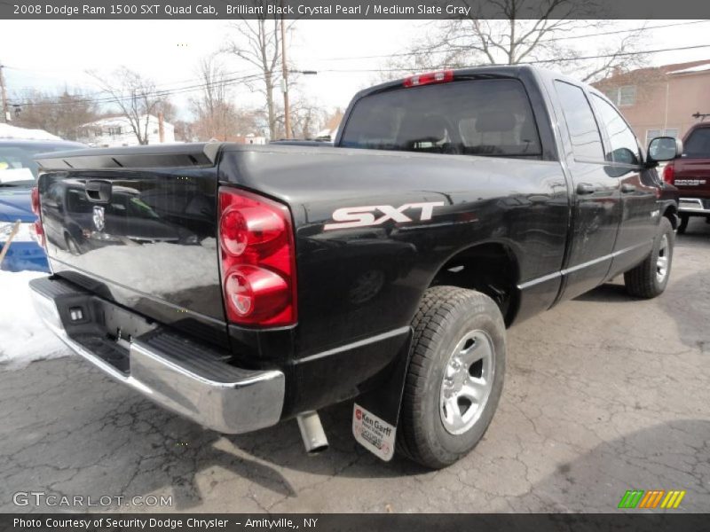 Brilliant Black Crystal Pearl / Medium Slate Gray 2008 Dodge Ram 1500 SXT Quad Cab