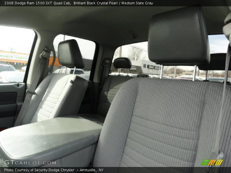 Brilliant Black Crystal Pearl / Medium Slate Gray 2008 Dodge Ram 1500 SXT Quad Cab