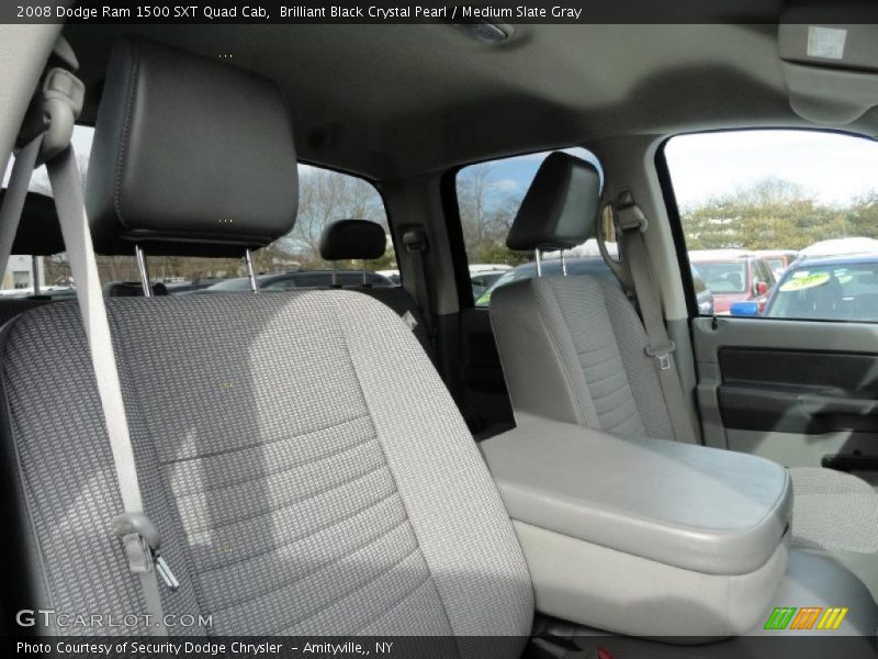 Brilliant Black Crystal Pearl / Medium Slate Gray 2008 Dodge Ram 1500 SXT Quad Cab