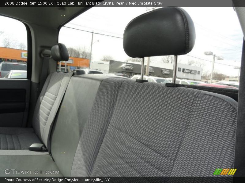 Brilliant Black Crystal Pearl / Medium Slate Gray 2008 Dodge Ram 1500 SXT Quad Cab