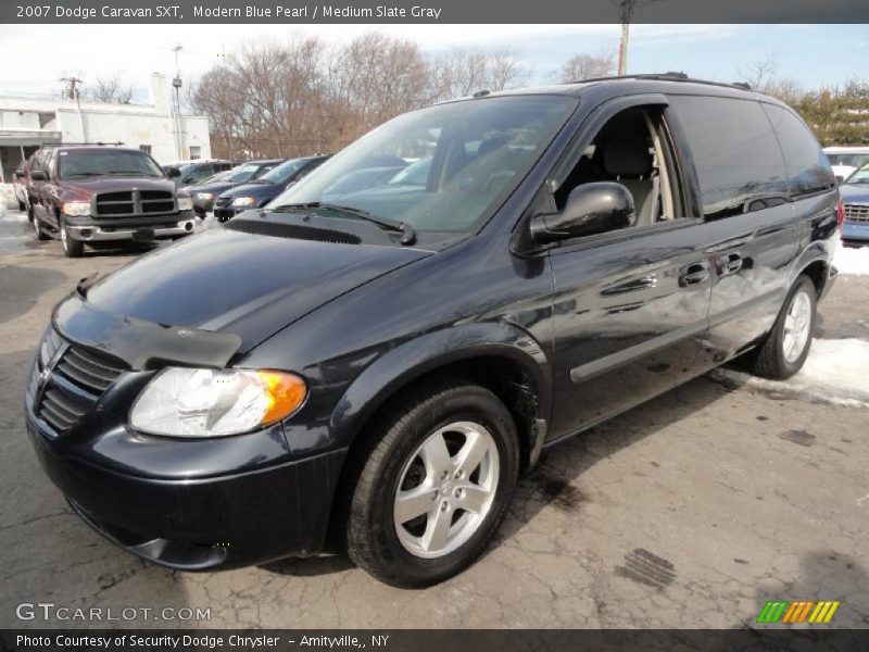 Modern Blue Pearl / Medium Slate Gray 2007 Dodge Caravan SXT