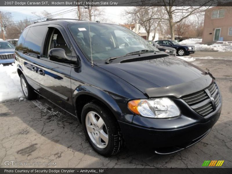 Modern Blue Pearl / Medium Slate Gray 2007 Dodge Caravan SXT
