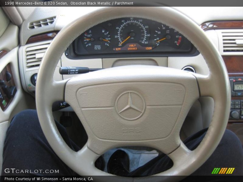Obsidian Black Metallic / Parchment 1998 Mercedes-Benz E 320 Sedan