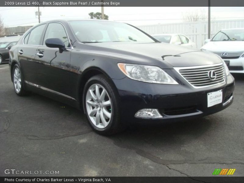 Black Sapphire Blue Pearl / Cashmere Beige 2009 Lexus LS 460
