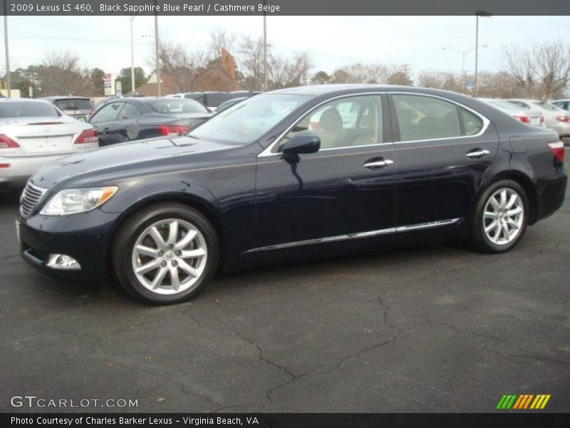 Black Sapphire Blue Pearl / Cashmere Beige 2009 Lexus LS 460