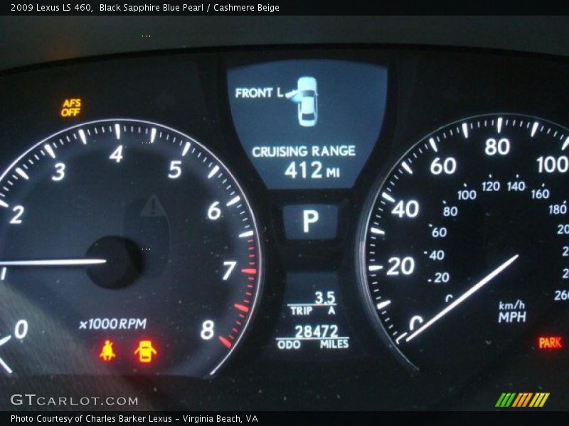 Black Sapphire Blue Pearl / Cashmere Beige 2009 Lexus LS 460