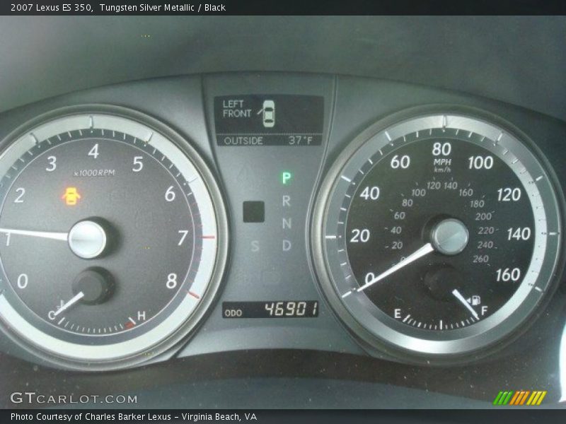 Tungsten Silver Metallic / Black 2007 Lexus ES 350