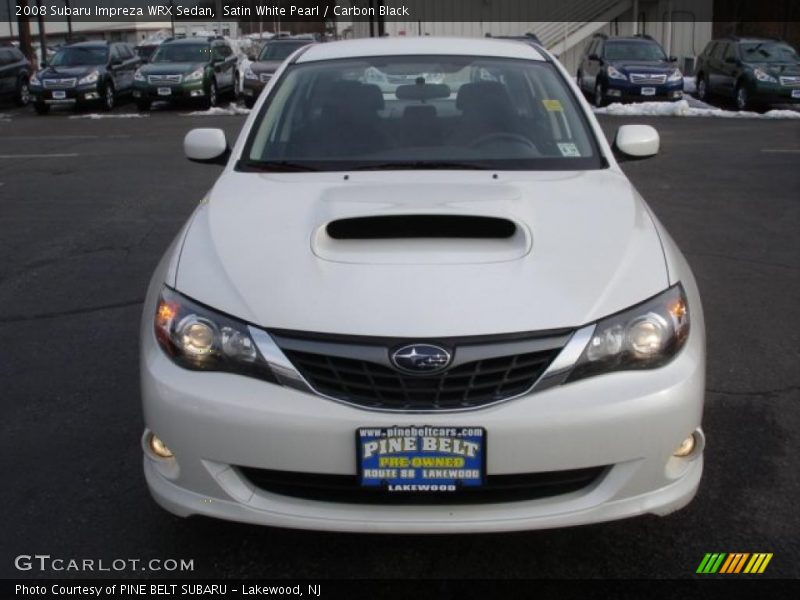 Satin White Pearl / Carbon Black 2008 Subaru Impreza WRX Sedan