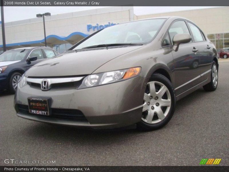 Galaxy Gray Metallic / Gray 2008 Honda Civic LX Sedan