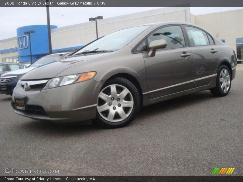 Galaxy Gray Metallic / Gray 2008 Honda Civic LX Sedan