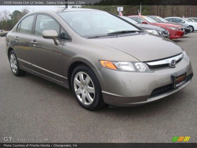 Galaxy Gray Metallic / Gray 2008 Honda Civic LX Sedan