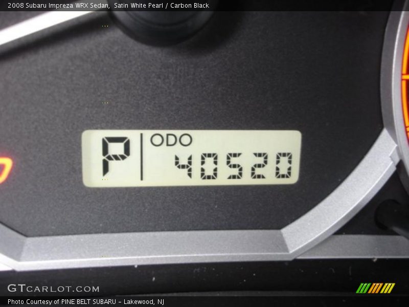 Satin White Pearl / Carbon Black 2008 Subaru Impreza WRX Sedan