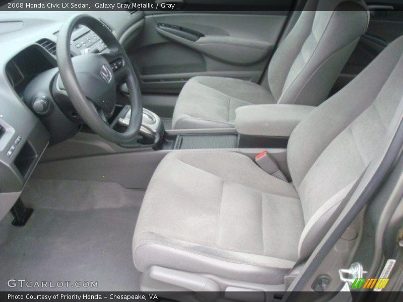 Galaxy Gray Metallic / Gray 2008 Honda Civic LX Sedan