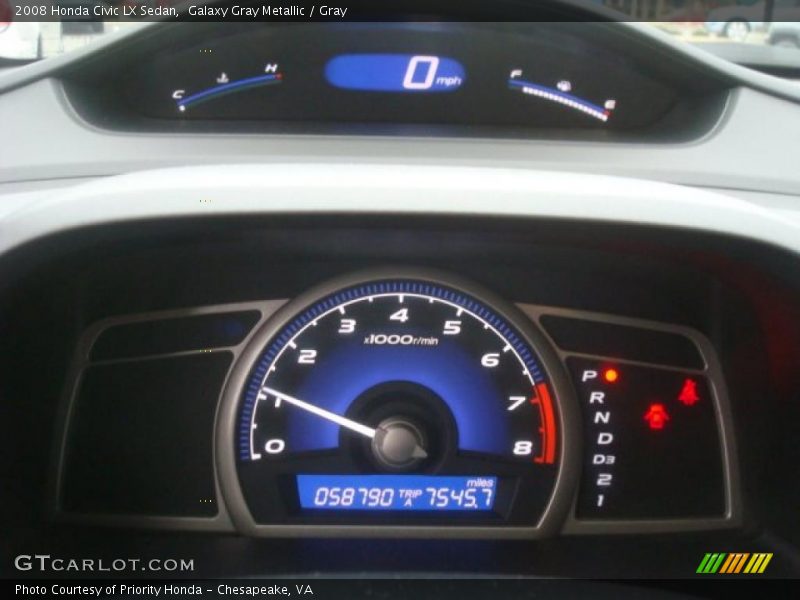 Galaxy Gray Metallic / Gray 2008 Honda Civic LX Sedan