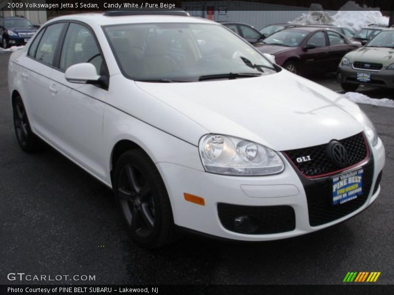 Candy White / Pure Beige 2009 Volkswagen Jetta S Sedan