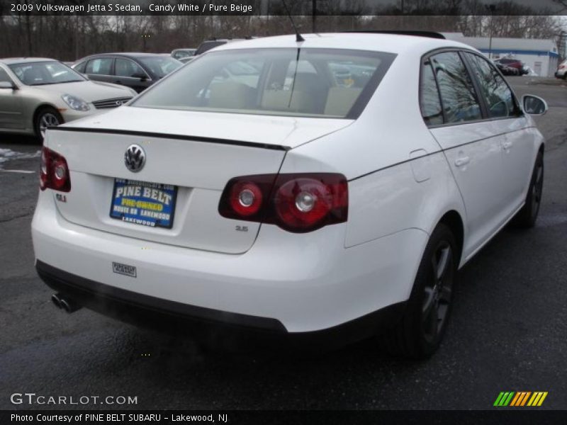 Candy White / Pure Beige 2009 Volkswagen Jetta S Sedan