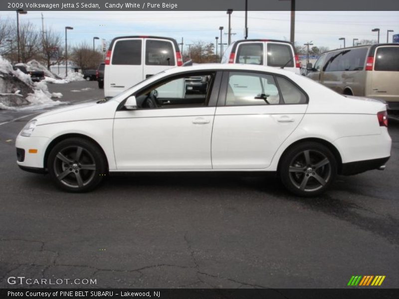 Candy White / Pure Beige 2009 Volkswagen Jetta S Sedan
