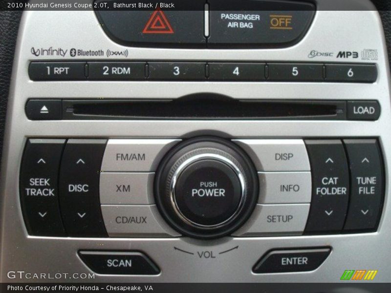 Controls of 2010 Genesis Coupe 2.0T