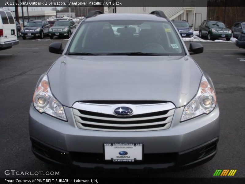 Steel Silver Metallic / Off Black 2011 Subaru Outback 2.5i Wagon