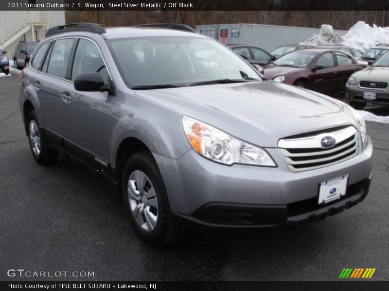 Steel Silver Metallic / Off Black 2011 Subaru Outback 2.5i Wagon