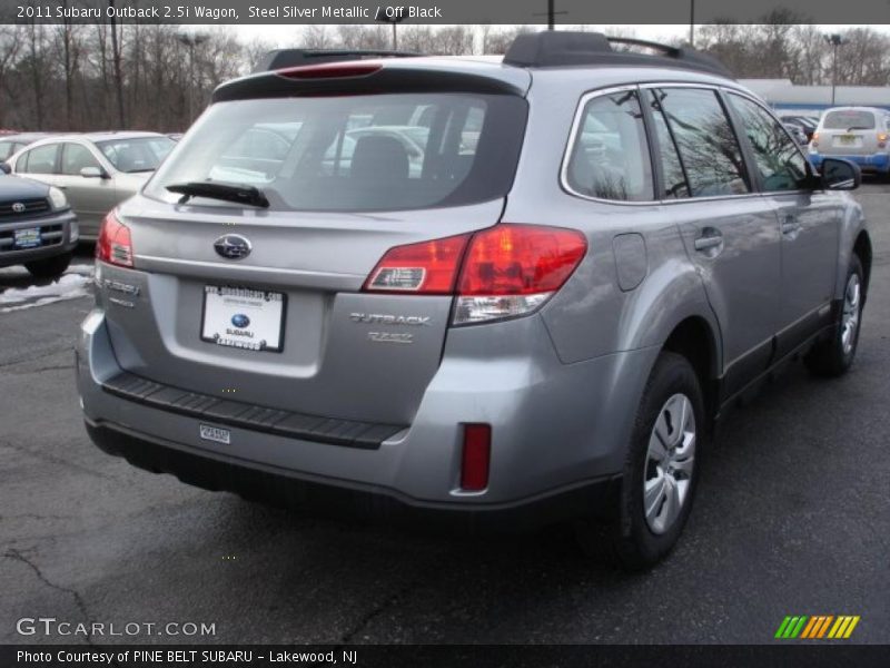 Steel Silver Metallic / Off Black 2011 Subaru Outback 2.5i Wagon