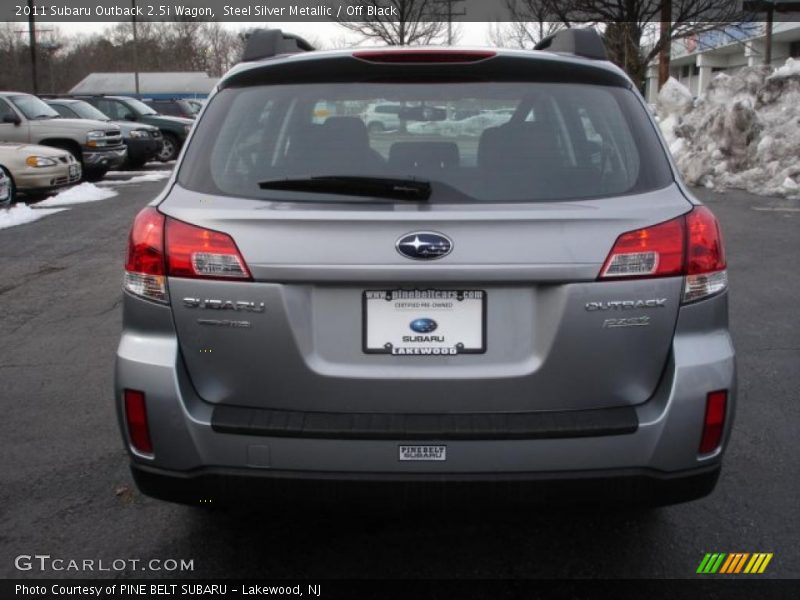 Steel Silver Metallic / Off Black 2011 Subaru Outback 2.5i Wagon