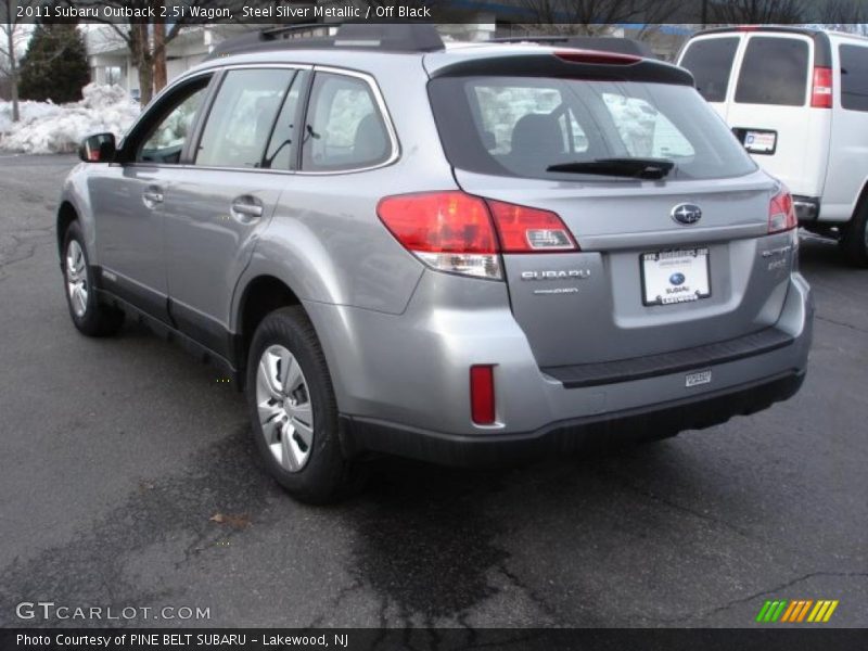 Steel Silver Metallic / Off Black 2011 Subaru Outback 2.5i Wagon