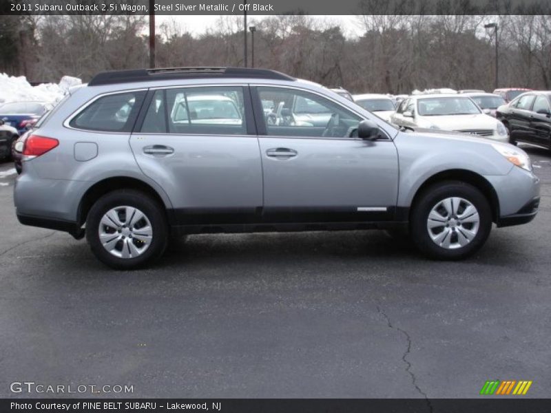 Steel Silver Metallic / Off Black 2011 Subaru Outback 2.5i Wagon