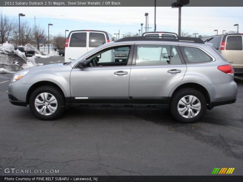 Steel Silver Metallic / Off Black 2011 Subaru Outback 2.5i Wagon