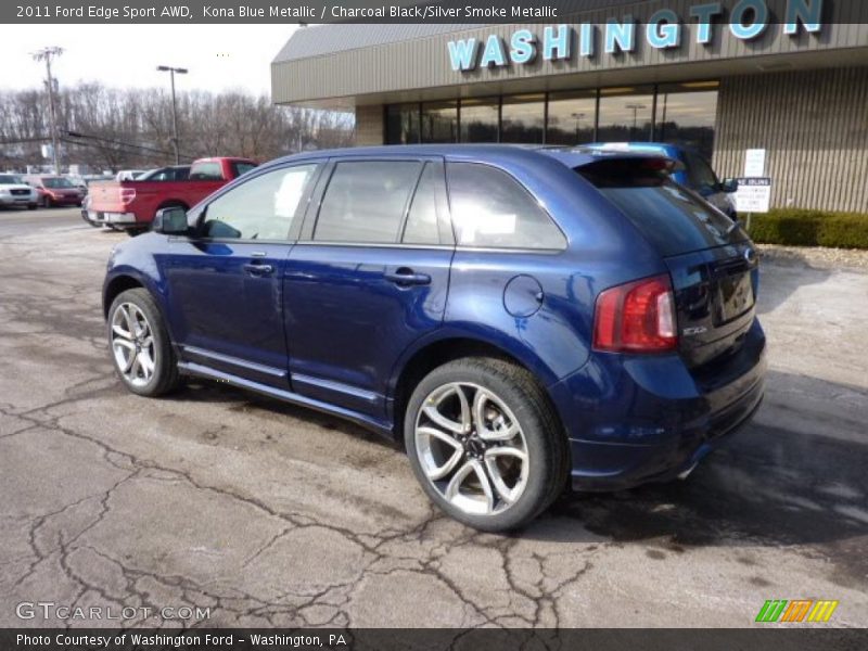 Kona Blue Metallic / Charcoal Black/Silver Smoke Metallic 2011 Ford Edge Sport AWD