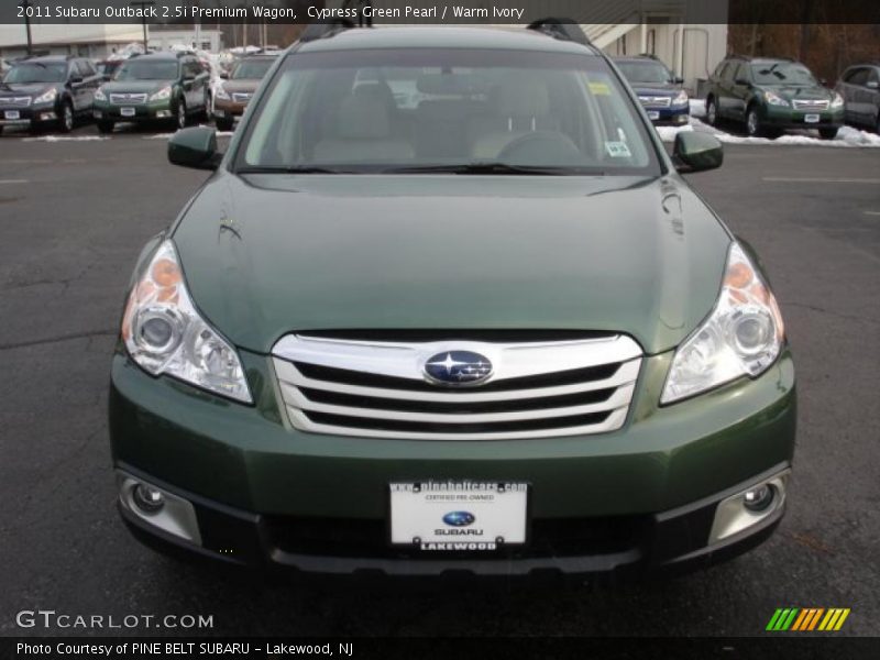 Cypress Green Pearl / Warm Ivory 2011 Subaru Outback 2.5i Premium Wagon